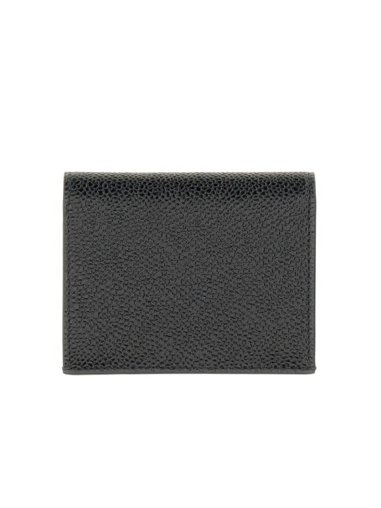 26FW 톰브라운 페블 그레인 더블 카드 홀더 MAW021L 00198001 BLACK - THOM BROWNE