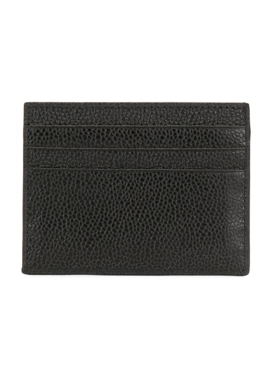 26FW 톰브라운 페블 그레인 레더 스트라이프 노트 카드 홀더 MAW031L 00198001 BLACK - THOM BROWNE
