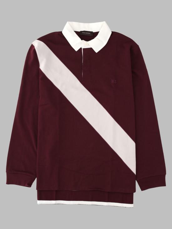 26FW 웨일즈보너 폴로 티셔츠 MA26JE20 JE02352 BORDEAUX