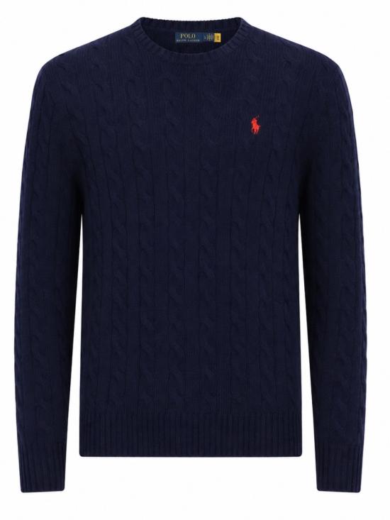 26FW 폴로 랄프로렌 케이블 니트 스웨터 710876762 002HUNTERNAVY BLUE