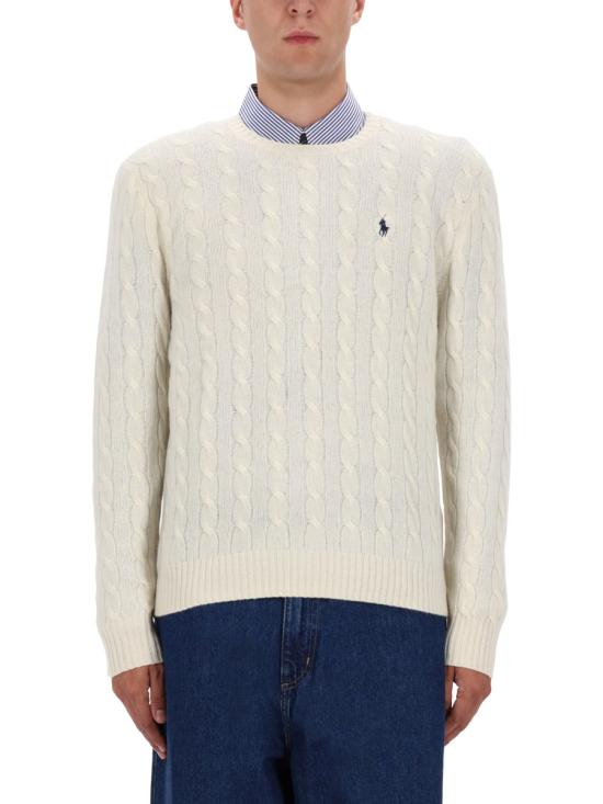 26FW 폴로 랄프로렌 케이블 니트 스웨터 710876762 010ANDOVERCREAM IVORY