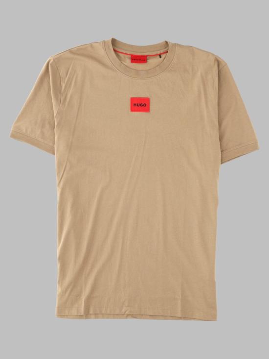 26FW 휴고보스 로고 라벨 코튼 저지 티셔츠 50447978 10229761928 BEIGE
