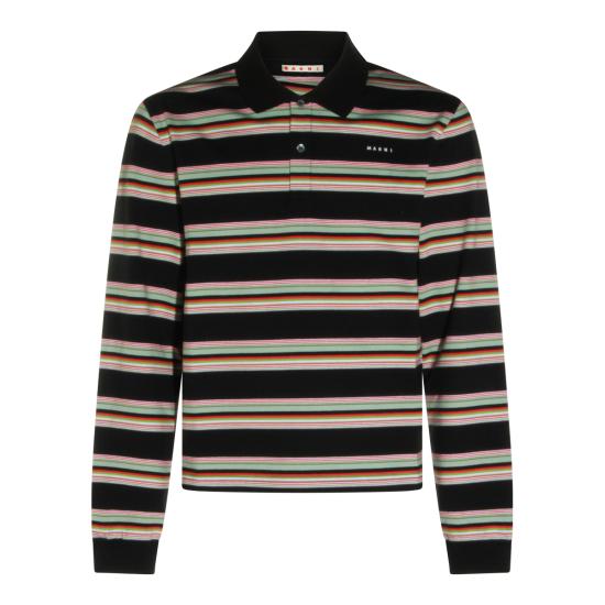 26FW 마르니 폴로 티셔츠 POJY0003LS UTC682 STV18 PALE MINT BLACK DOM - MARNI