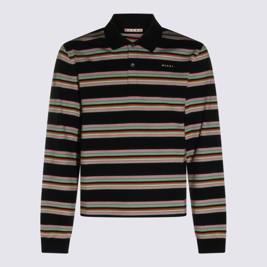 26FW 마르니 폴로 티셔츠 POJY0003LS UTC682 STV18 PALE MINT BLACK DOM