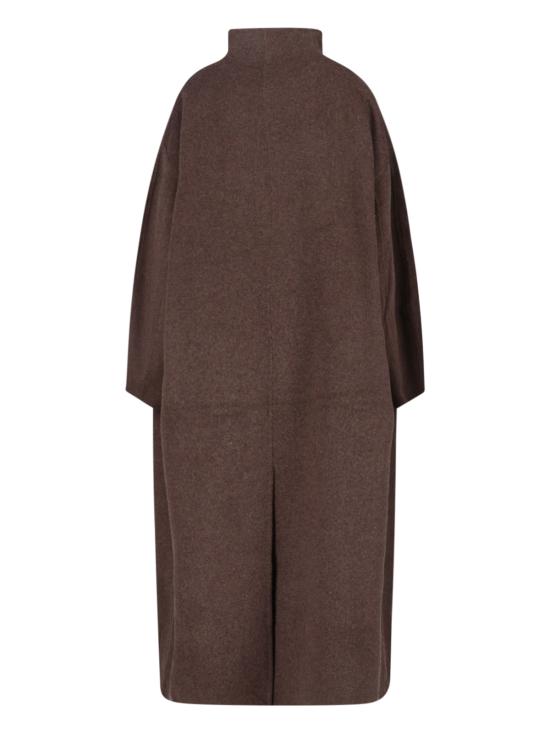 26FW 더프랭키샵 코트 LEROY FUNNEL NECK WOOL COAT BROWN MELANGE - THE FRANKIE SHOP