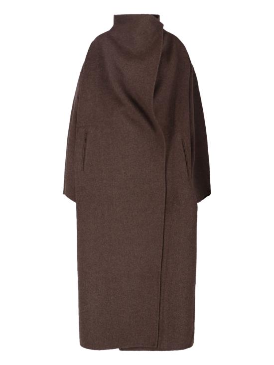 26FW 더프랭키샵 코트 LEROY FUNNEL NECK WOOL COAT BROWN MELANGE