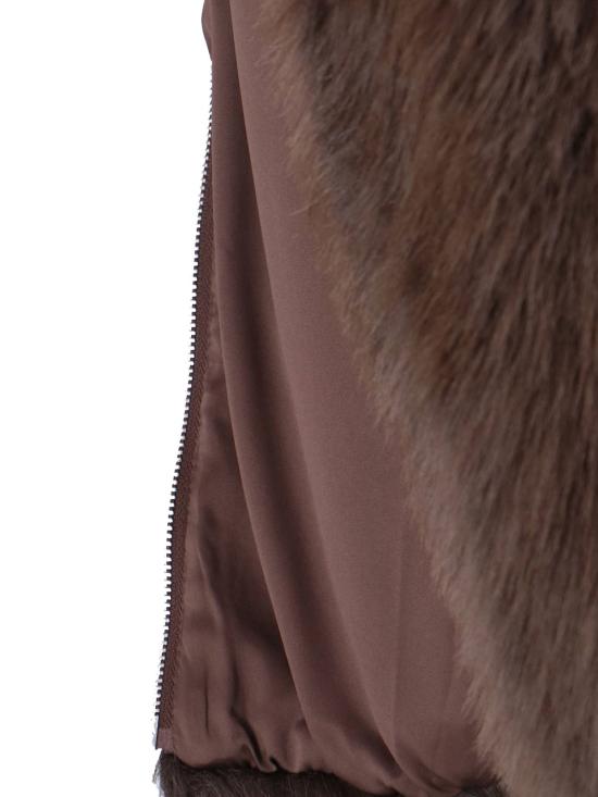 26FW 더프랭키샵 무스탕 HOPE FAUX FUR JACKET BROWN - THE FRANKIE SHOP