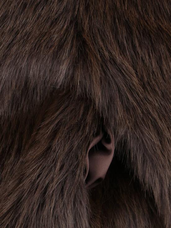 26FW 더프랭키샵 무스탕 HOPE FAUX FUR JACKET BROWN - THE FRANKIE SHOP