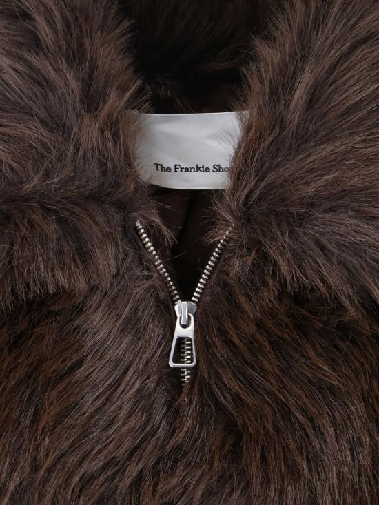26FW 더프랭키샵 무스탕 HOPE FAUX FUR JACKET BROWN - THE FRANKIE SHOP