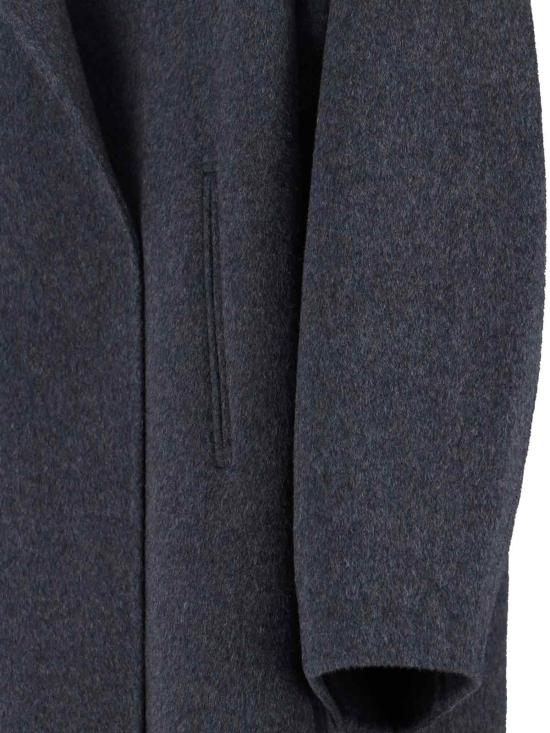 26FW 더프랭키샵 코트 LEROY FUNNEL NECK WOOL COAT DARK GREY MELANGE - THE FRANKIE SHOP