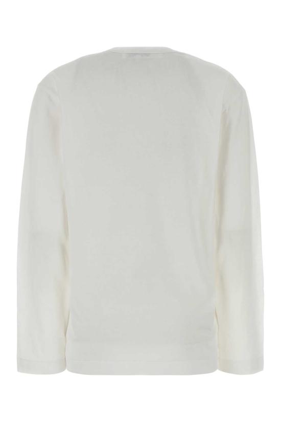  꼼데가르송 스몰 레드하트와펜 긴팔 티셔츠 AXT308051 WHITE - COMME DES GARCONS