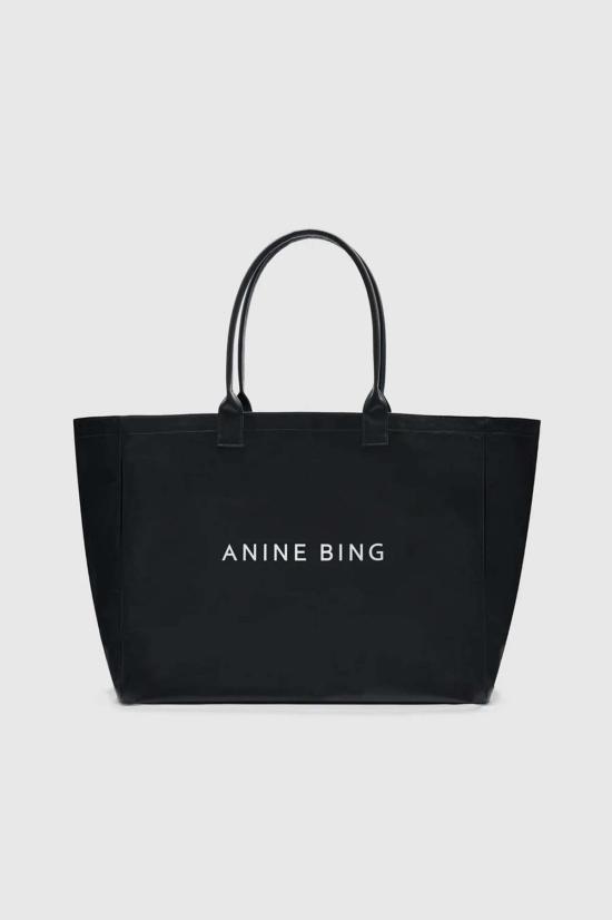  애니빙 토트백 아니네 빙 레오 코팅 캔버스  블랙 - ANINE BING