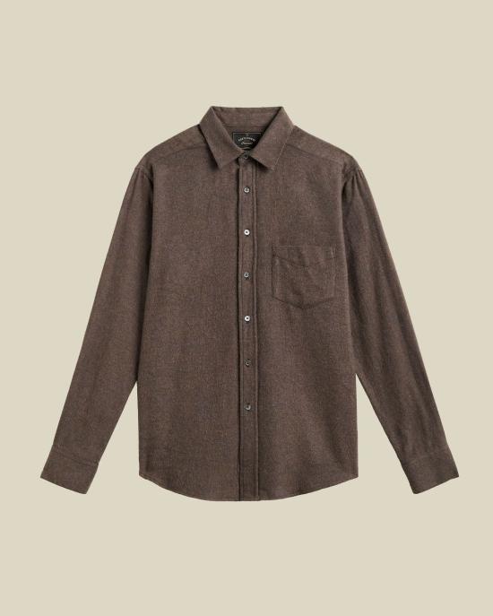  포르투기스플란넬 긴팔 셔츠 포르투갈 플란넬  브라운 - PORTUGUESE FLANNEL