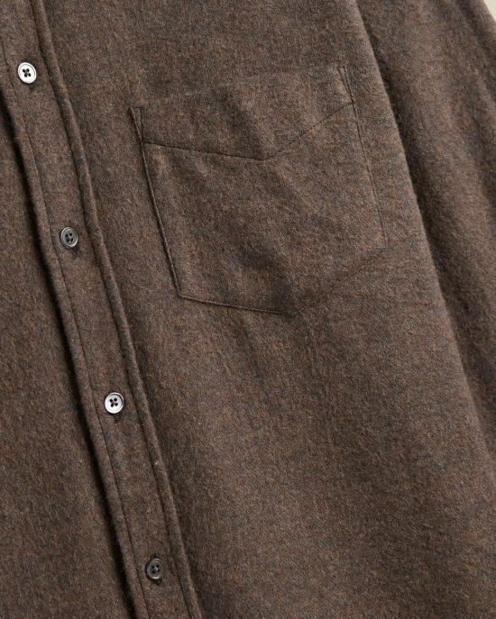  포르투기스플란넬 긴팔 셔츠 포르투갈 플란넬  브라운 - PORTUGUESE FLANNEL