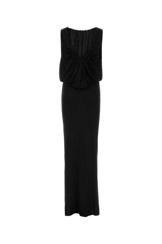  생로랑 원피스 723241Y7F98 1000 BLACK - SAINT LAURENT