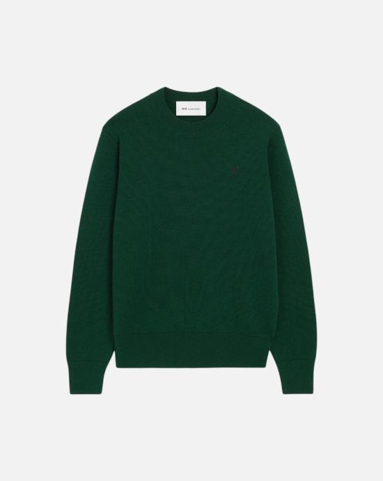 26FW 아미 ADC 크루넥 스웨터 HKS826 001 A258 BOTTLE GREEN BLACK DOM