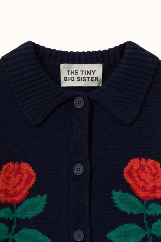  타이니 빅 시스터 가디건 로즈 오버사이즈 - TINY BIG SISTER