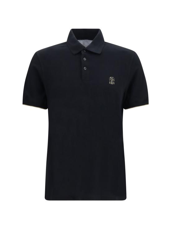 26FW 브루넬로 쿠치넬리 피케 폴로 셔츠 ME8548788 CZ178 BLACK