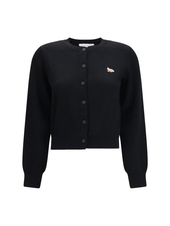 26FW 메종키츠네 베이비 폭스 메리노 레귤러 가디건 PW00502KT1181 P199 BLACK