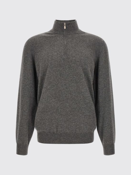 26FW 브루넬로 쿠치넬리 캐시미어 집업 니트 M2200124 CFG26 Grey - BRUNELLO CUCINELLI
