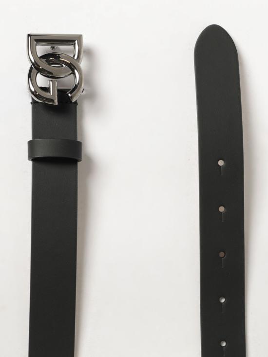 26FW [키즈] 돌체앤가바나 가죽 벨트 EC0083A3M29 8B969 Black - DOLCE & GABBANA