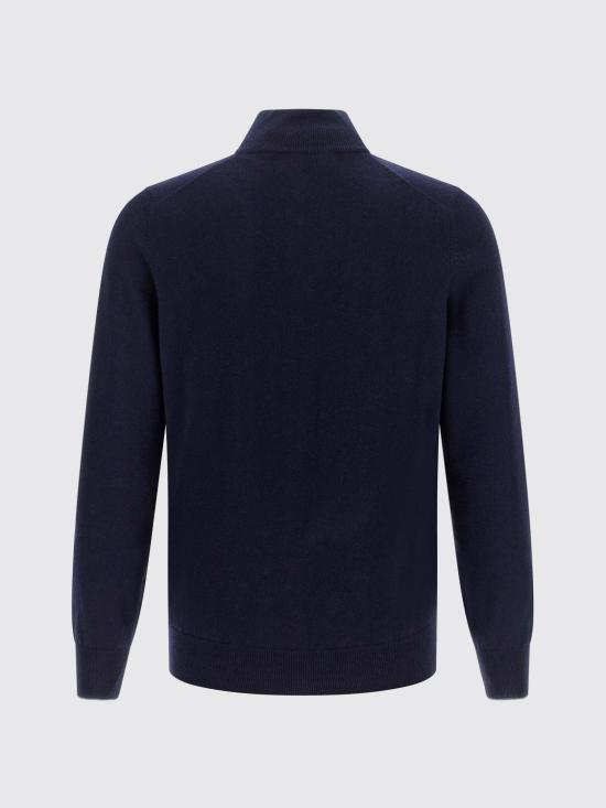 26FW 브루넬로 쿠치넬리 캐시미어 집업 니트 M2200124 CW425 Blue 1 - BRUNELLO CUCINELLI