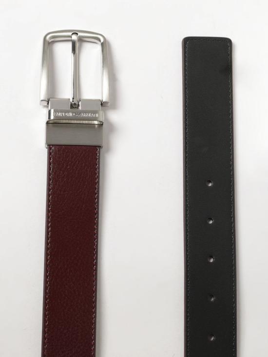 26FW 엠포리오 아르마니 가죽 벨트 EM007172AF29130 M6474 Burgundy - EMPORIO ARMANI
