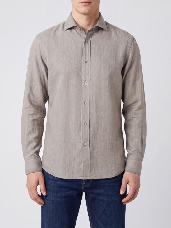 26FW 브루넬로 쿠치넬리 긴팔 셔츠 MY6370627 C024 Dove Grey