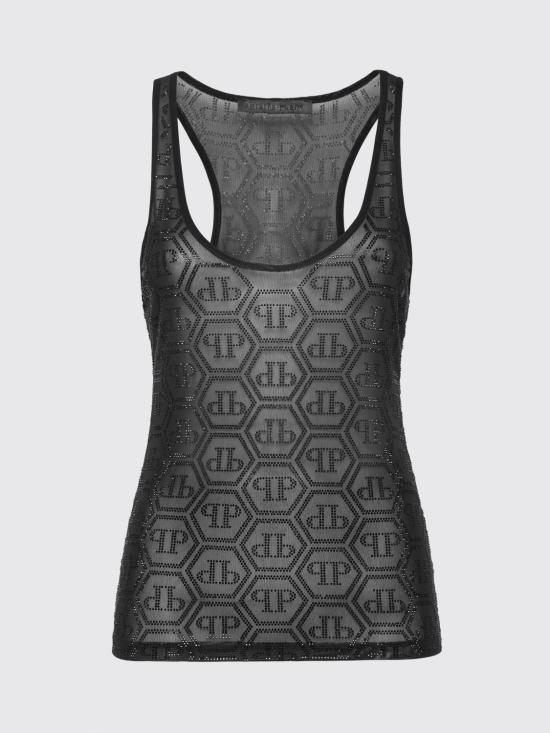 26FW 필립 플레인 탑 FAECWTK3743PTE003N 02 Black - PHILIPP PLEIN