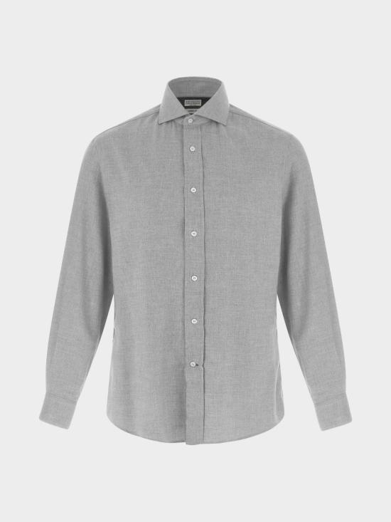 26FW 브루넬로 쿠치넬리 긴팔 셔츠 MY6370627 C045 Grey - BRUNELLO CUCINELLI