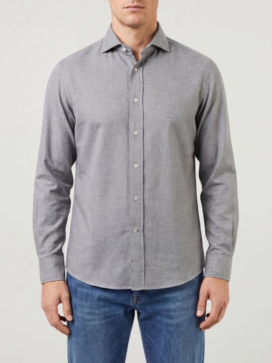 26FW 브루넬로 쿠치넬리 긴팔 셔츠 MY6370627 C045 Grey