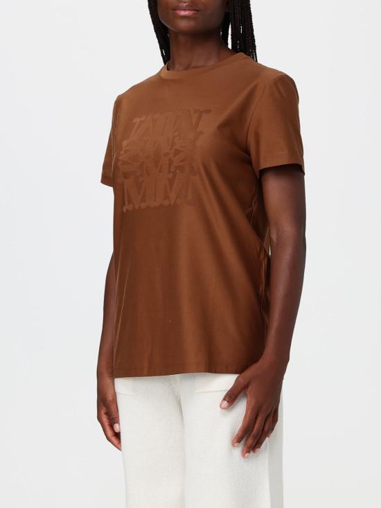 26FW 막스마라 반팔 티셔츠 2621946012600 002 Brown - MAX MARA