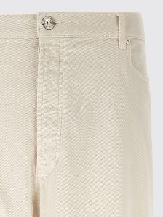 26FW 브루넬로 쿠치넬리 스트레이트 팬츠 M277PO2090 C7007 White 1 - BRUNELLO CUCINELLI