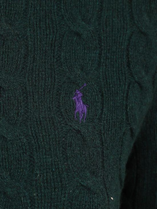 26FW 폴로 랄프로렌 울 캐시미어 케이블 니트 터틀넥 211888686 500 Green - POLO RALPH LAUREN