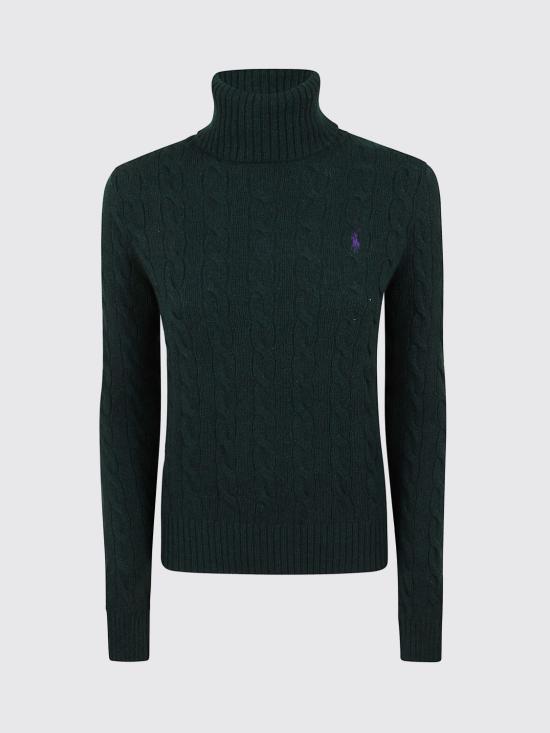 26FW 폴로 랄프로렌 울 캐시미어 케이블 니트 터틀넥 211888686 500 Green - POLO RALPH LAUREN