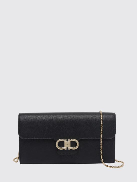 26FW 살바토레 페라가모 간치니 체인 장지갑 220981 785769 NER RED Black