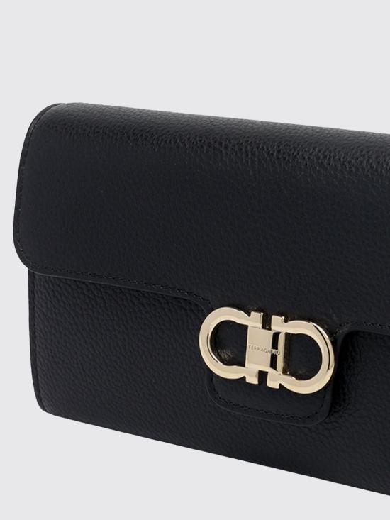 26FW 살바토레 페라가모 간치니 체인 장지갑 220981 785769 NER RED Black - SALVATORE FERRAGAMO