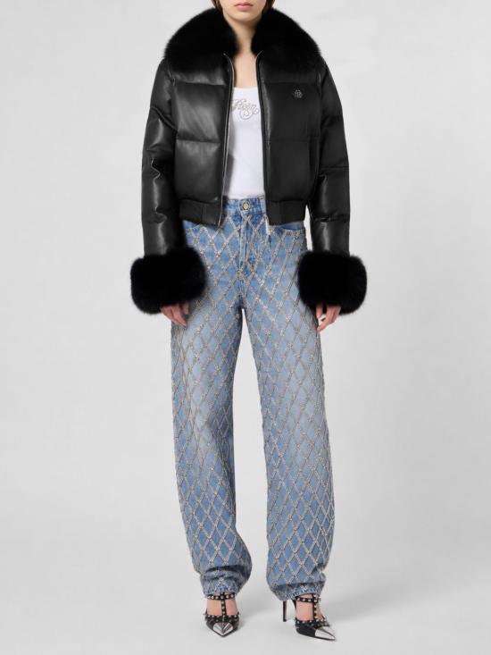26FW 필립 플레인 가죽 자켓 FAFCWLB1214PLE010N 02 Black - PHILIPP PLEIN
