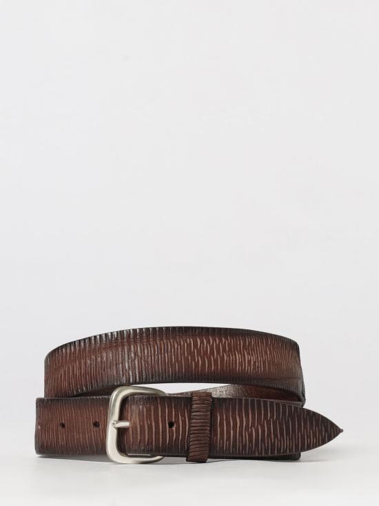 26FW 오르치아니 가죽 벨트 U08433BLA TMORO Brown