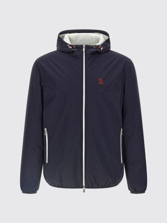 26FW 브루넬로 쿠치넬리 나일론 후디드 자켓 MM49A7431G C1086 Navy - BRUNELLO CUCINELLI