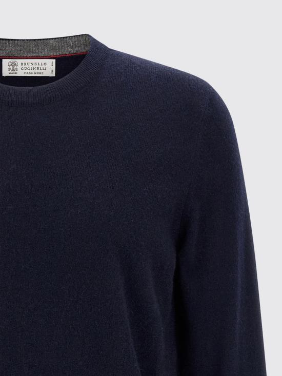 26FW 브루넬로 쿠치넬리 캐시미어 니트 M2200100 CW425 Navy - BRUNELLO CUCINELLI