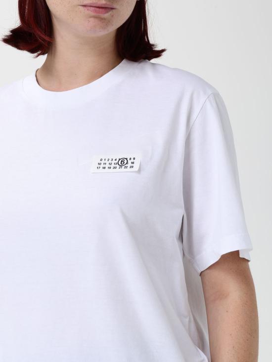 26FW MM6 메종마르지엘라 반팔 티셔츠 S62GD0210M20115 100 White - MM6 MAISON MARGIELA