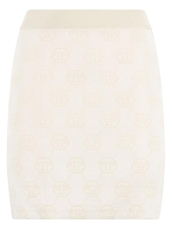 26FW 필립 플레인 숏 스커트 FAFCWKV0101PTE076N 01OF White - PHILIPP PLEIN
