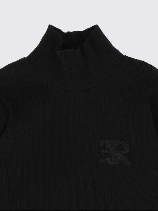 26FW [키즈] 에르마노 설비노 터틀넥 니트 Z1H6108214 0050 Black - ERMANNO SCERVINO