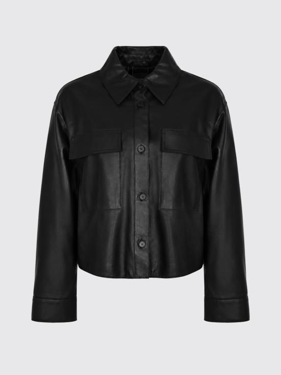 26FW 위켄드막스마라 가죽 자켓 2625446021600 002 Black
