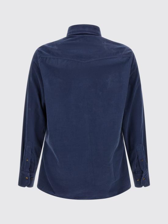 26FW 브루넬로 쿠치넬리 긴팔 셔츠 ML6884008 C7063 Navy - BRUNELLO CUCINELLI