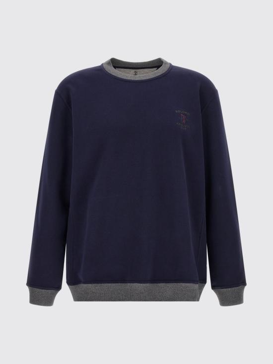 26FW 브루넬로 쿠치넬리 긴팔 티셔츠 MM8263390G CP160 Navy - BRUNELLO CUCINELLI