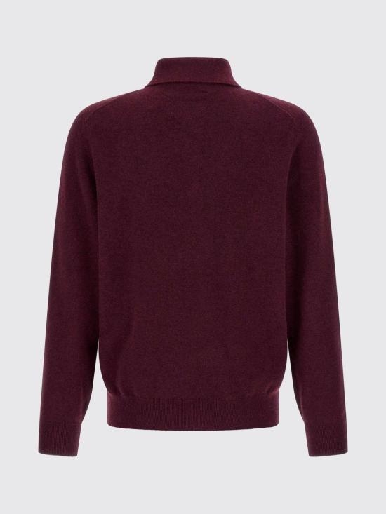 26FW 브루넬로 쿠치넬리 폴로 넥 캐시미어 스웨터 M2200295 CNU36 Burgundy - BRUNELLO CUCINELLI