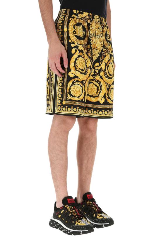 26FW 베르사체 숏팬츠 10024761A03044 5B000 BLACK - VERSACE