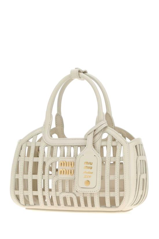 26FW 미우미우 레더 핸드백 5BA2942IBE F0K74 BEIGE - MIU MIU
